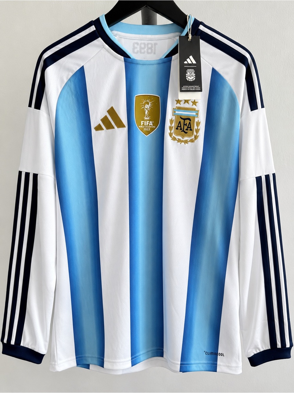 adidas Argentina Long Sleeve Home Soccer Jersey Men S
